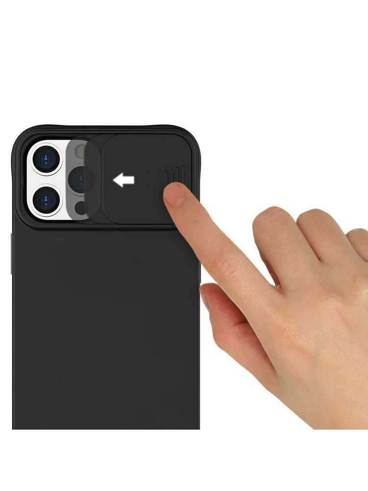 Case IPHONE 12 Nexeri Silicone Lens Privacy Slider Camera Cover black