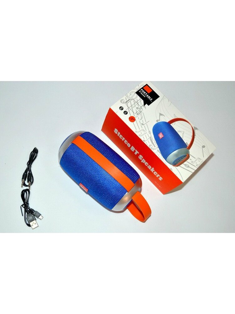 TG112 nešiojamas „Bluetooth“ garsiakalbis su mikrofono ir FM radiėjo funkcijomis Palaiko laisvų rankų įrangą, TF kortelę ir U disko grojimą - mėlyna