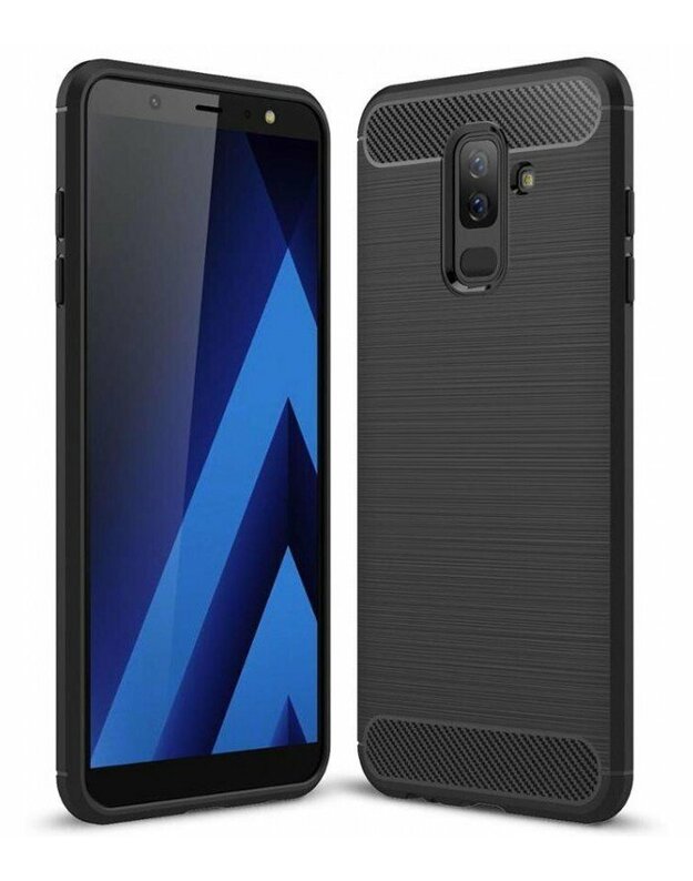 Juodas dėklas Samsung Galaxy J8 2018 telefonui 
