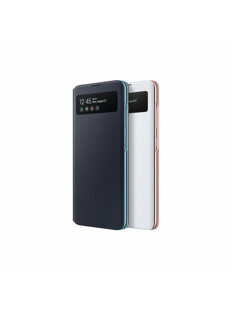  Samsung Galaxy A51 originalus juodas atverčiamas dėklas "S-View Case" Samsung Galaxy A51 telefonui "EF-EA515PBE"