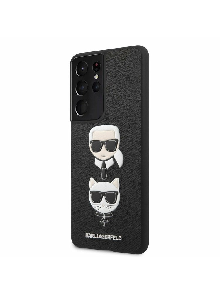 Samsung S21 Ultra originalus dėklas KARL LAGERFELD kietasis dėklas KLHCS21LSAKICKCBK juodas