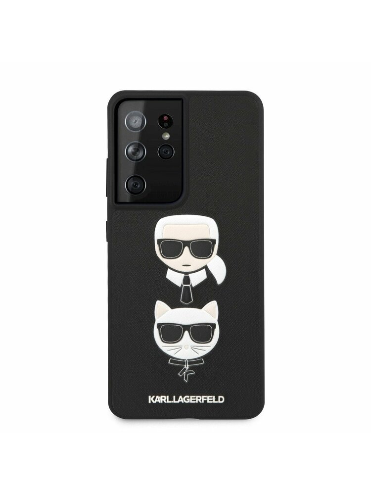 Samsung S21 Ultra originalus dėklas KARL LAGERFELD kietasis dėklas KLHCS21LSAKICKCBK juodas