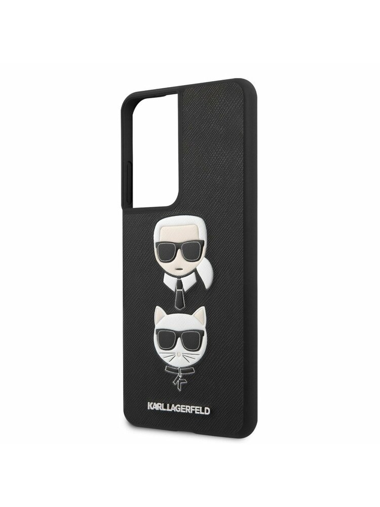 Samsung S21 Ultra originalus dėklas KARL LAGERFELD kietasis dėklas KLHCS21LSAKICKCBK juodas