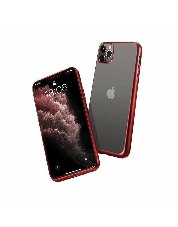 „Forcell“ NAUJAS „ELECTRO MATT“ dėklas, skirtas „iPhone 12 MINI“ raudonai