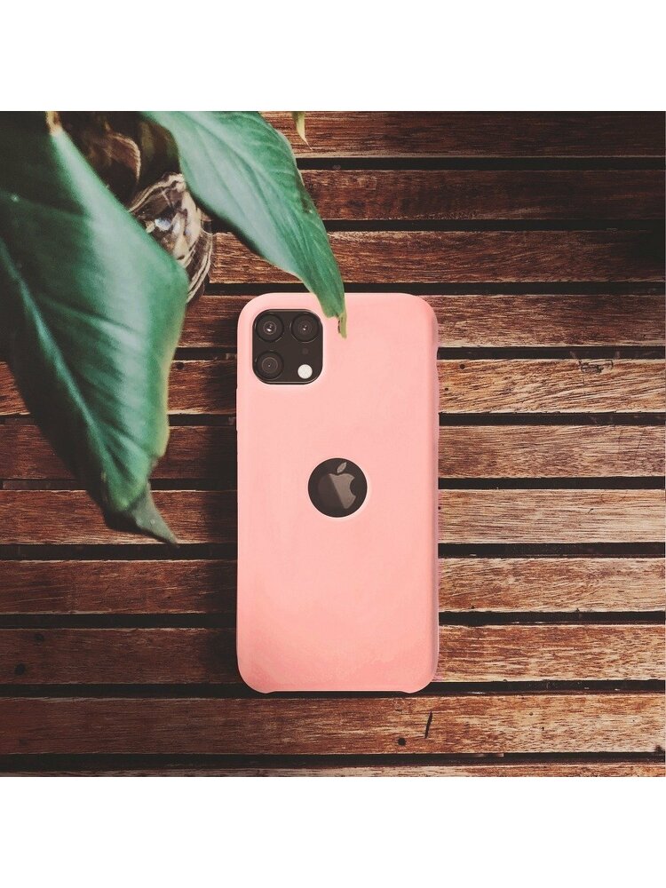 „Forcell“ silikoninis dėklas, skirtas „iPhone 11 2019“ (6,1 ") rožinis (su skylute)