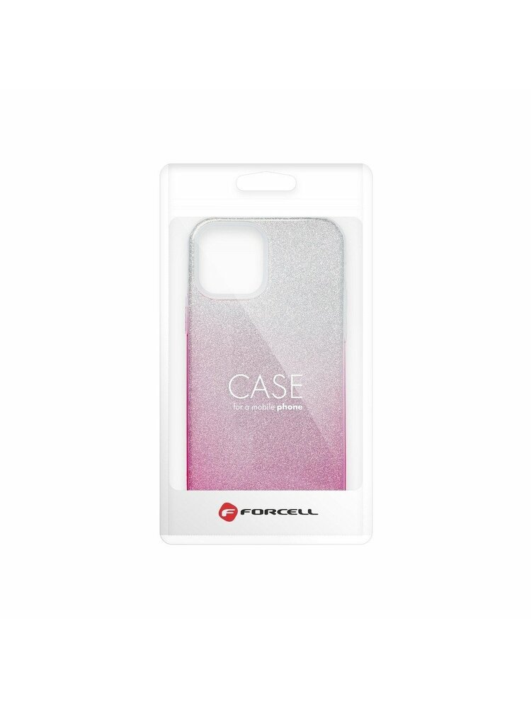„Forcell“ „SHINING“ dėklas, skirtas „iPhone 11“ (6.1 ") skaidrus / rožinis