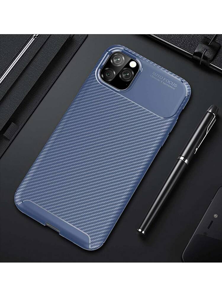 „IPHONE 12/12 PRO“ dėklas „Armored Shockproof Carbon Fiber“ mėlynas
