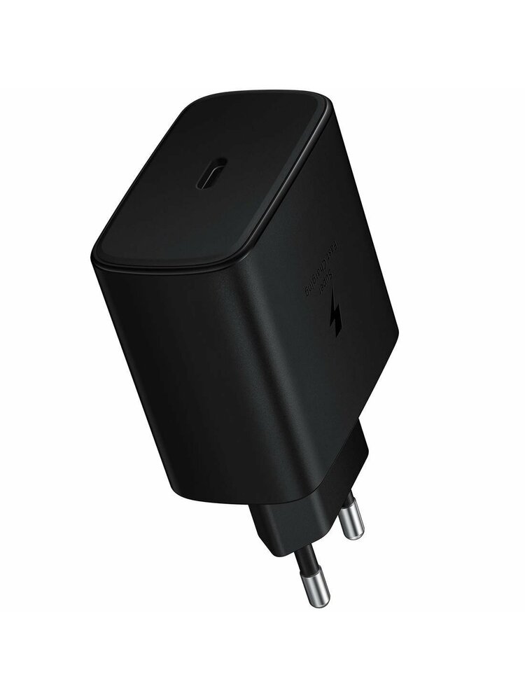 Sieninis įkroviklis 45W QC USB tipo C SAMSUNG EP-TA845EBE greitas įkrovimas USB-C juodas