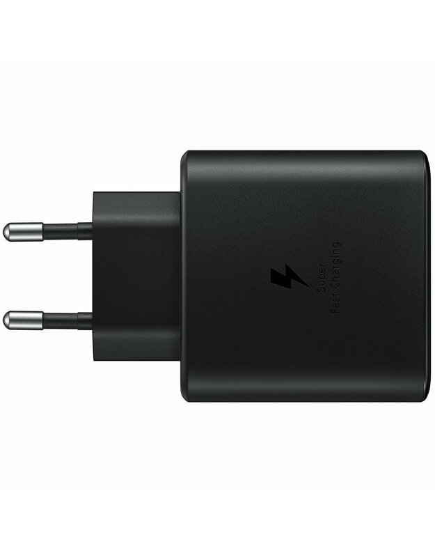 Sieninis įkroviklis 45W QC USB tipo C SAMSUNG EP-TA845EBE greitas įkrovimas USB-C juodas