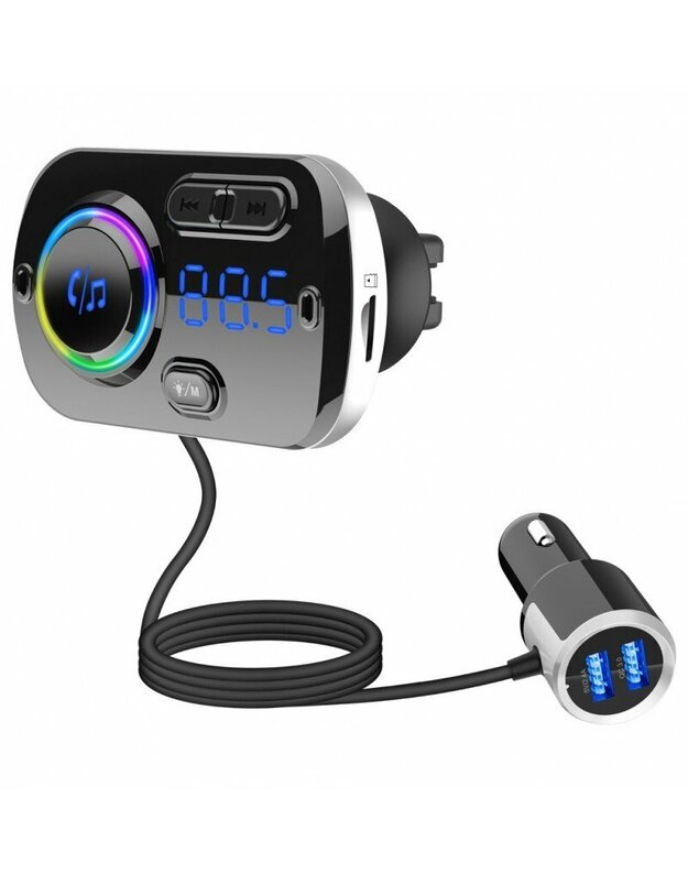 greitas automobilinis įkroviklis „Bluetooth“ laisvų rankų MP3 grotuvų skaitmeniniai žibintai