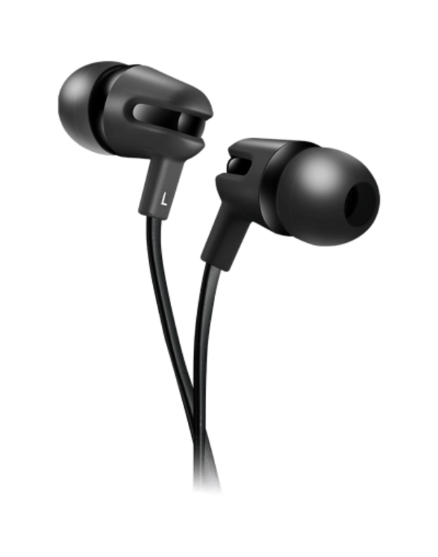 CANYON stereofoninės ausinės su mikrofonu, 1,2 m plokščiu kabeliu, juodos, 22 * ​​12 * 12 mm, 0,013 kg