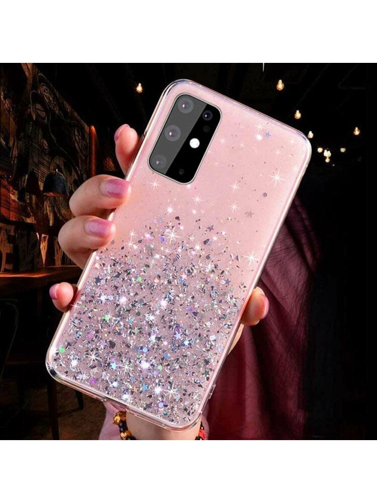 Byla IPHONE SE 2020/7/8 Sequins Glue Glitter Case rožinė