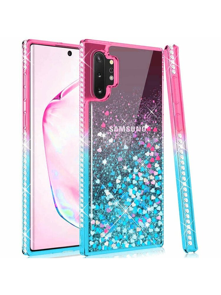 Dėklas „SAMSUNG GALAXY S10 LITE Diamond Liquid“ rausvai mėlynas