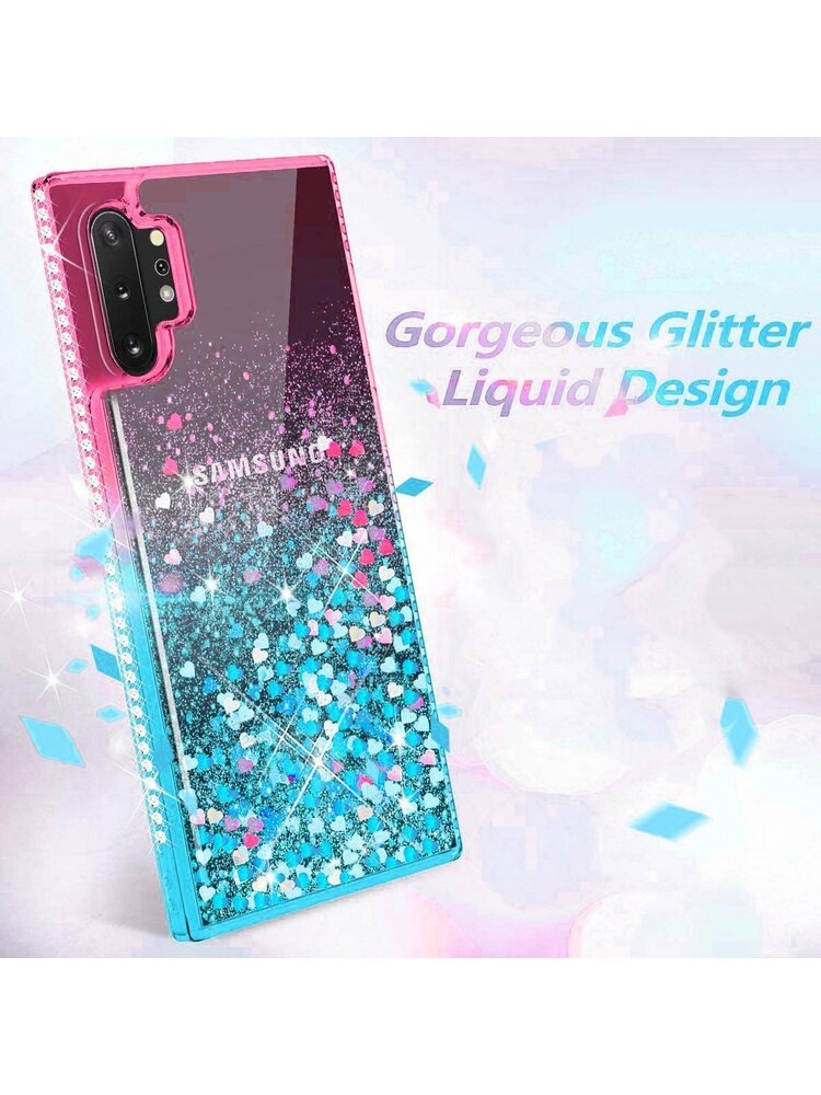 Dėklas „SAMSUNG GALAXY S10 LITE Diamond Liquid“ rausvai mėlynas