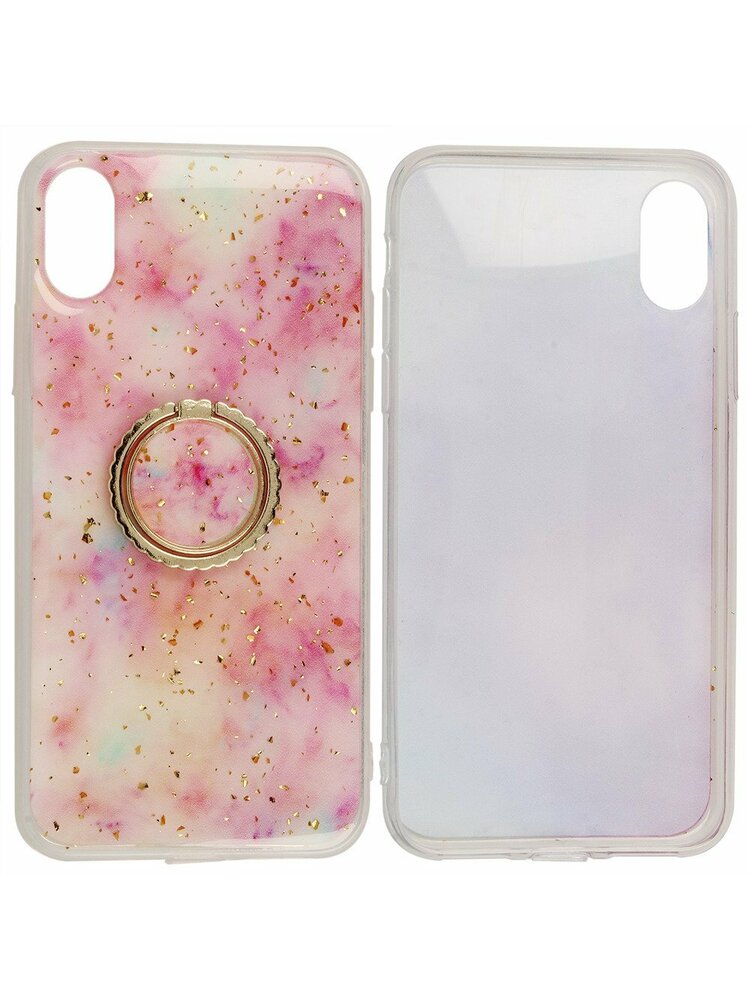 Dėklas „SAMSUNG GALAXY S10 Marble Ring“ šviesiai rožinis