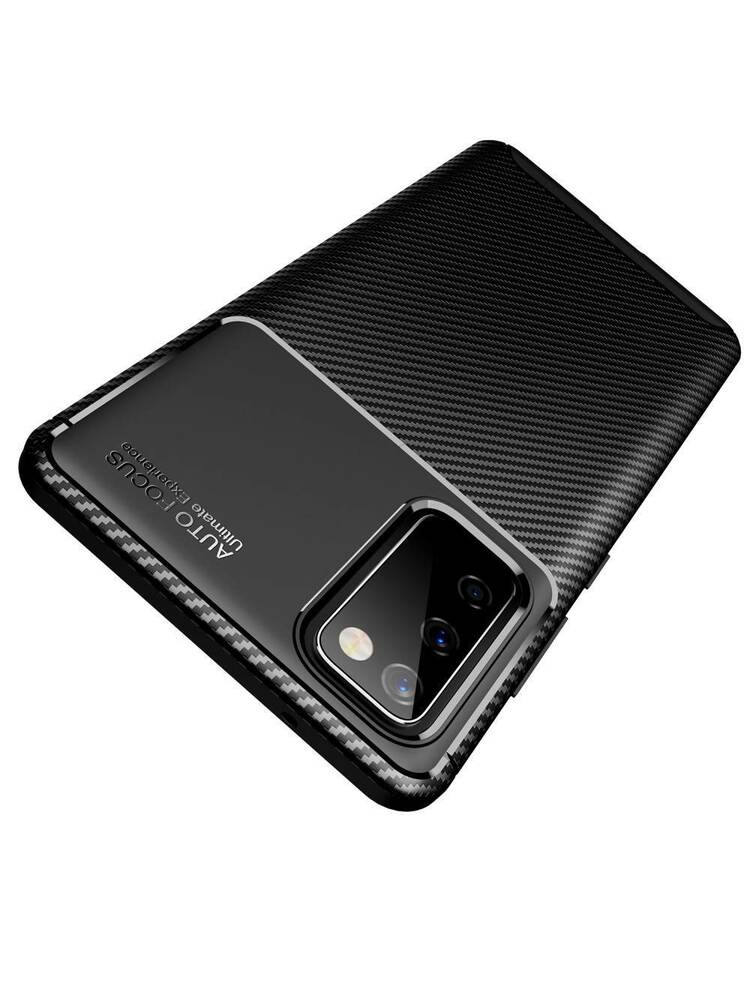 Dėklas SAMSUNG GALAXY S20 FE / S20 LITE Armored Shockproof Carbon Fiber juodas