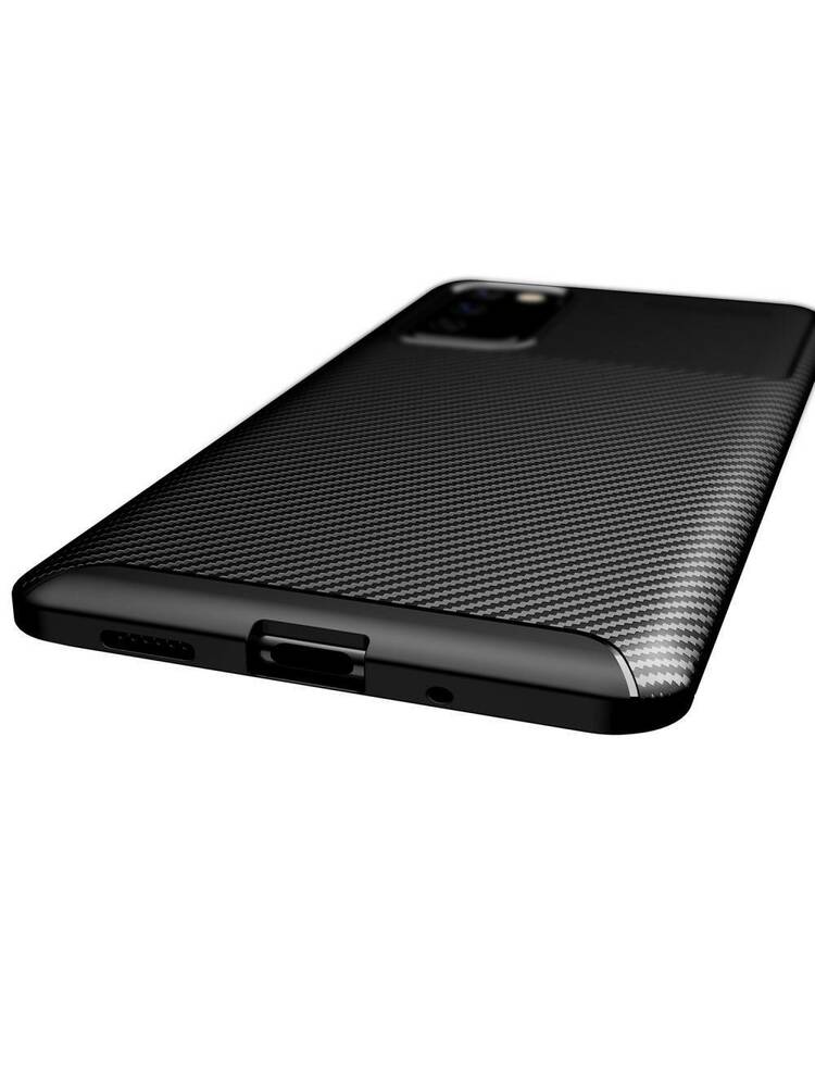 Dėklas SAMSUNG GALAXY S20 FE / S20 LITE Armored Shockproof Carbon Fiber juodas