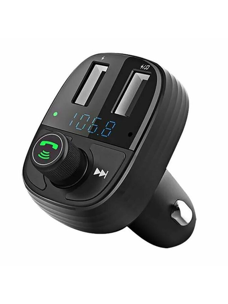 FM siųstuvas + automobilinis įkroviklis 3.4A 2xUSB „Bluetooth“ MP3 KAKU Jingying (KSC-184) juodas