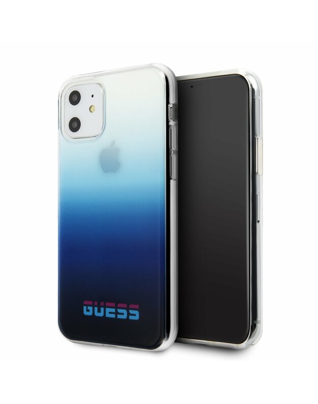 „Guess Apple iPhone 11 Blue“ galinio dangtelio dėklas - GUHCN61DGCNA