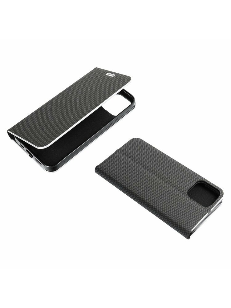 „Forcell LUNA Carbon“ skirtas „iPhone 12 MINI“ juodas