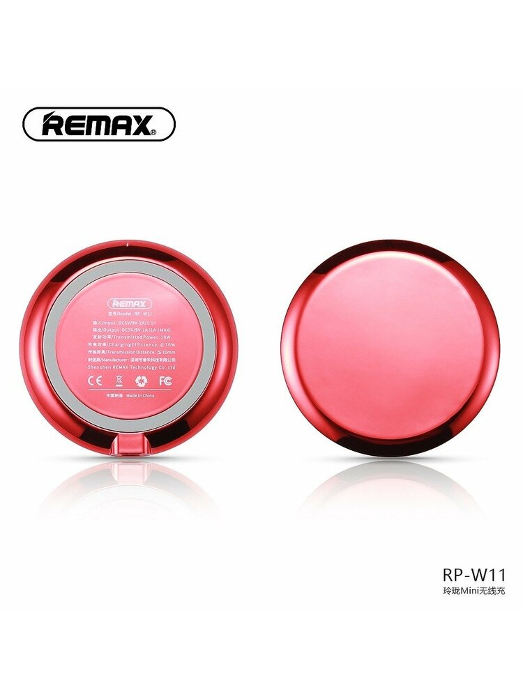 REMAX belaidis įkroviklis „Linion Quick Charge Qi RP-W11“ raudonas