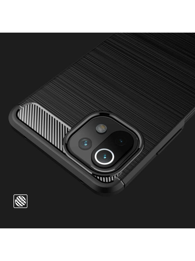  naujas „Case XIAOMI MI 11 LITE 4G / 5G Tech-Protect TPU Carbon black“