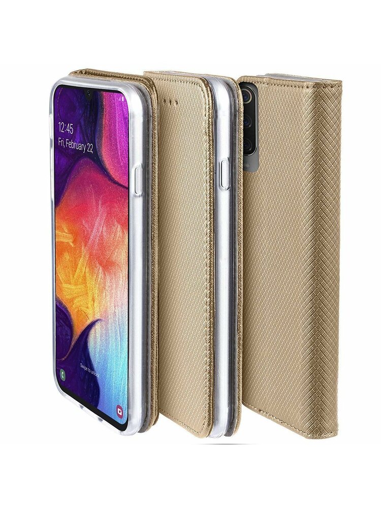 Dėklas „XIAOMI MI 11I / POCO F3 / F3 PRO Flip Magnet gold“