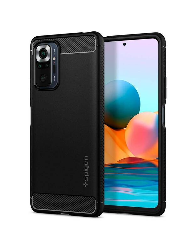 Dėklas XIAOMI REDMI NOTE 10 PRO Spigen Rugged Armor matinis juodas