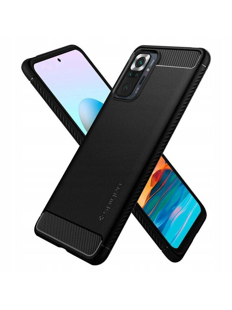 Dėklas XIAOMI REDMI NOTE 10 PRO Spigen Rugged Armor matinis juodas