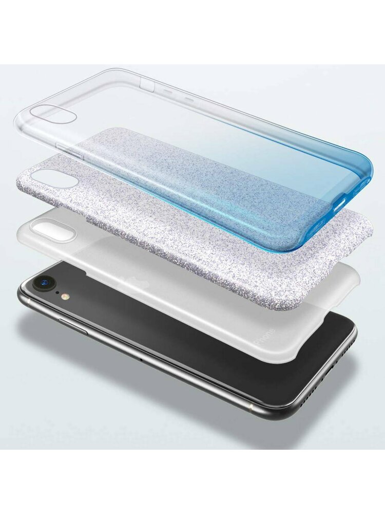 „Case XIAOMI MI 11 Glitter“ sidabro ir mėlynos spalvos