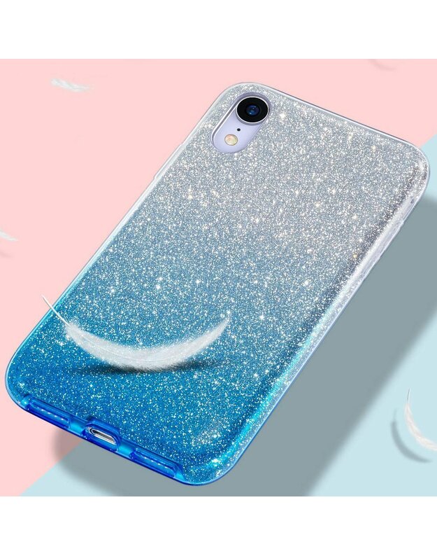 „Case XIAOMI MI 11 Glitter“ sidabro ir mėlynos spalvos