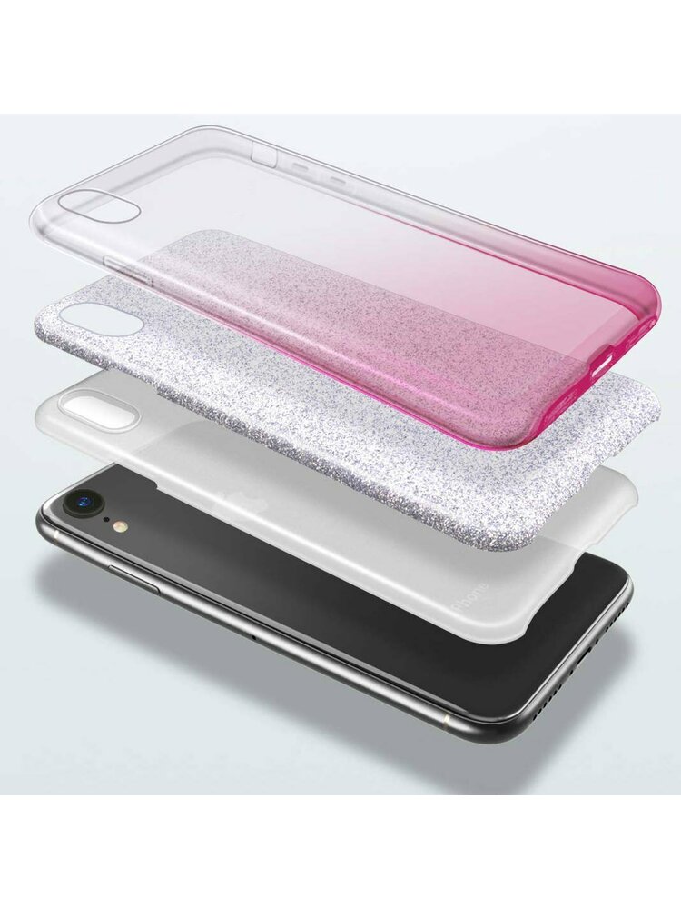 „Case XIAOMI MI 11 Glitter“ sidabro ir rausvos spalvos