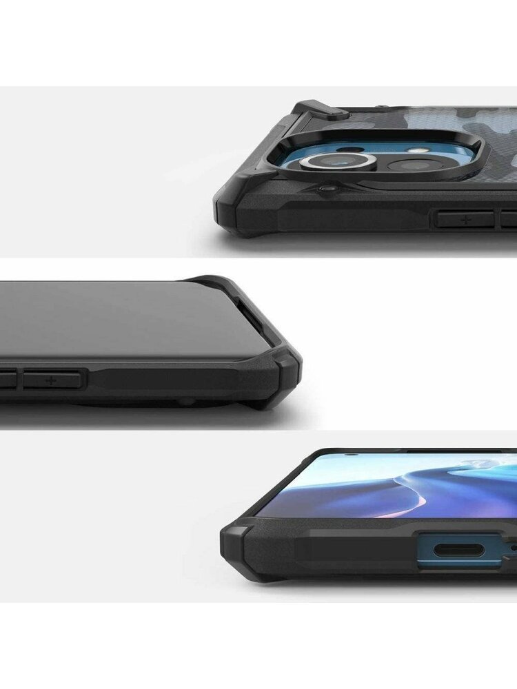 „Case XIAOMI MI 11 Ringke Fusion-X Camo Black“