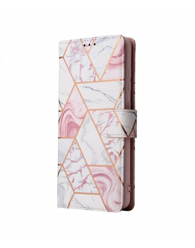 Atverčiamas dėklas Samsung Galaxy A52 LTE/5G telefonui "Tech-protect Wallet Marble"