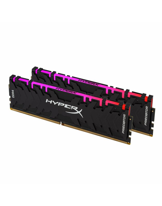 „Kingston HyperX Predator RGB 16“ rinkinys (8 GBx2) GB, DDR4, 3200 MHz, kompiuteris / serveris, registruotas Nr., ECC Nr.