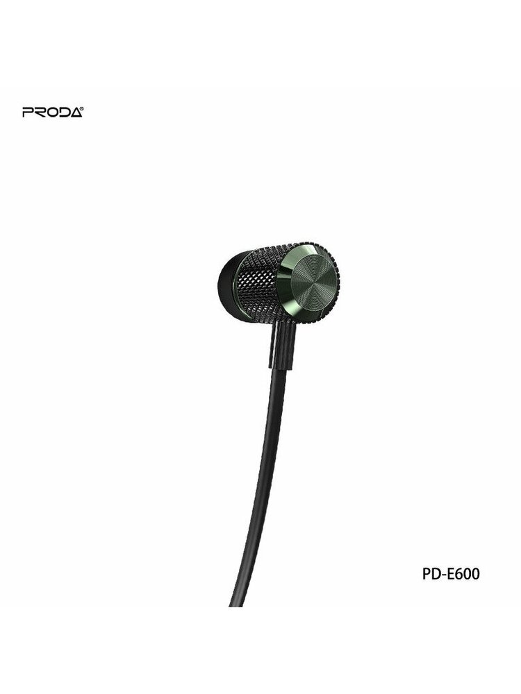 REMAX „Proda“ ausinių stereofoninis lizdas 3,5 mm PD-E600 juodas