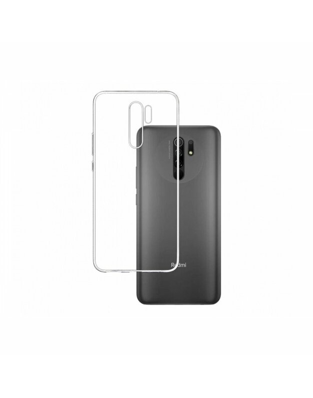 Skaidrus silikoninis dėklas Xiaomi Redmi 9 telefonui “Clear 1.0mm”