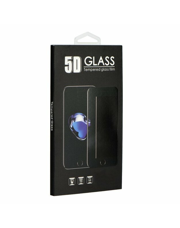Apsauginis grūdinto stiklo 5D pilnas klijai, skirtas „Samsung Galaxy J6 Duos (2018) Black“