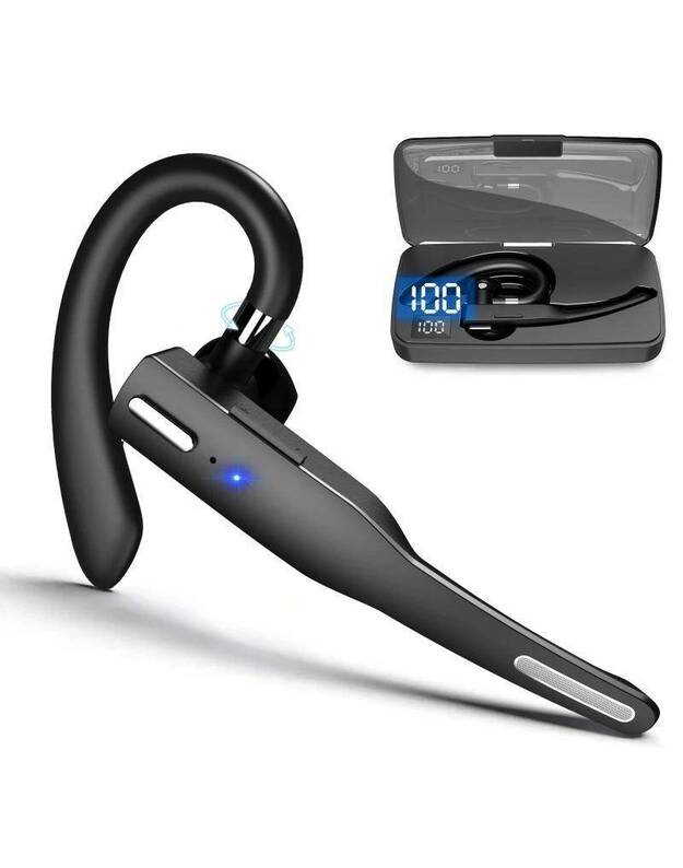„BlueWow YYK-525“ „Bluetooth“ ausinės, belaidė „Bluetooth“ ausinė V5.0 laisvų rankų įranga su įmontuotu mikrofonu, skirta vairavimui / verslui / biurui, suderinama su „iPhone“ ir „Android“