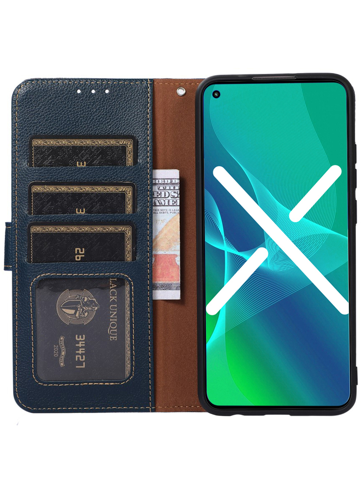 KHAZNEH Dual Color case for Xiaomi 11T/11T Pro, Blue / Brown