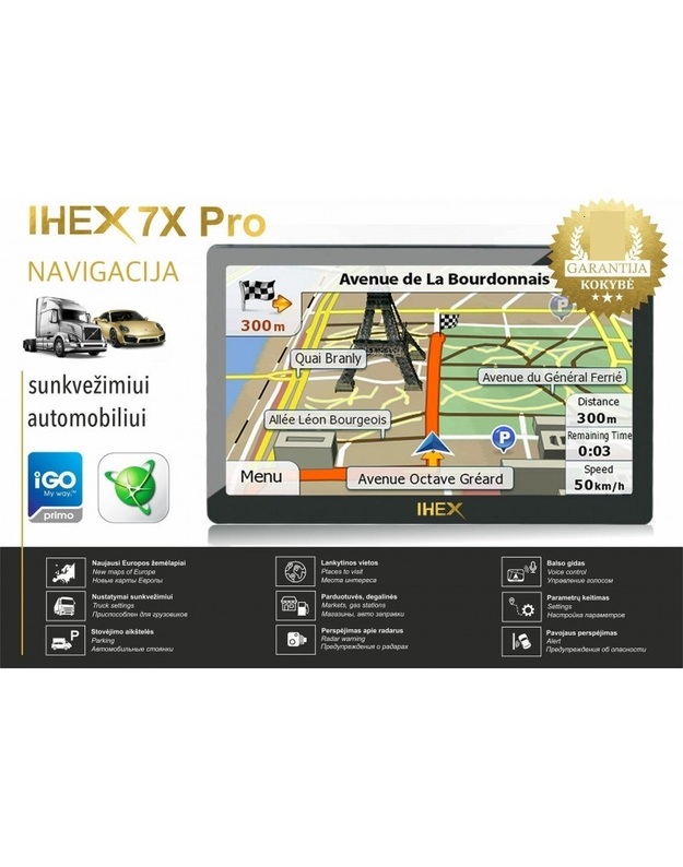 IHEX-7X Pro su naujausiais EU žemėlapiais