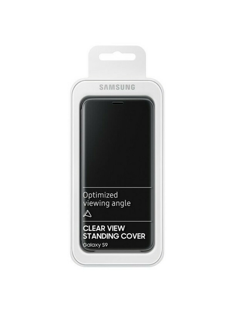 ORIGINALUS Samsung S9 dėklas knygutė , Samsung ZG960CBE Clear View“  Black