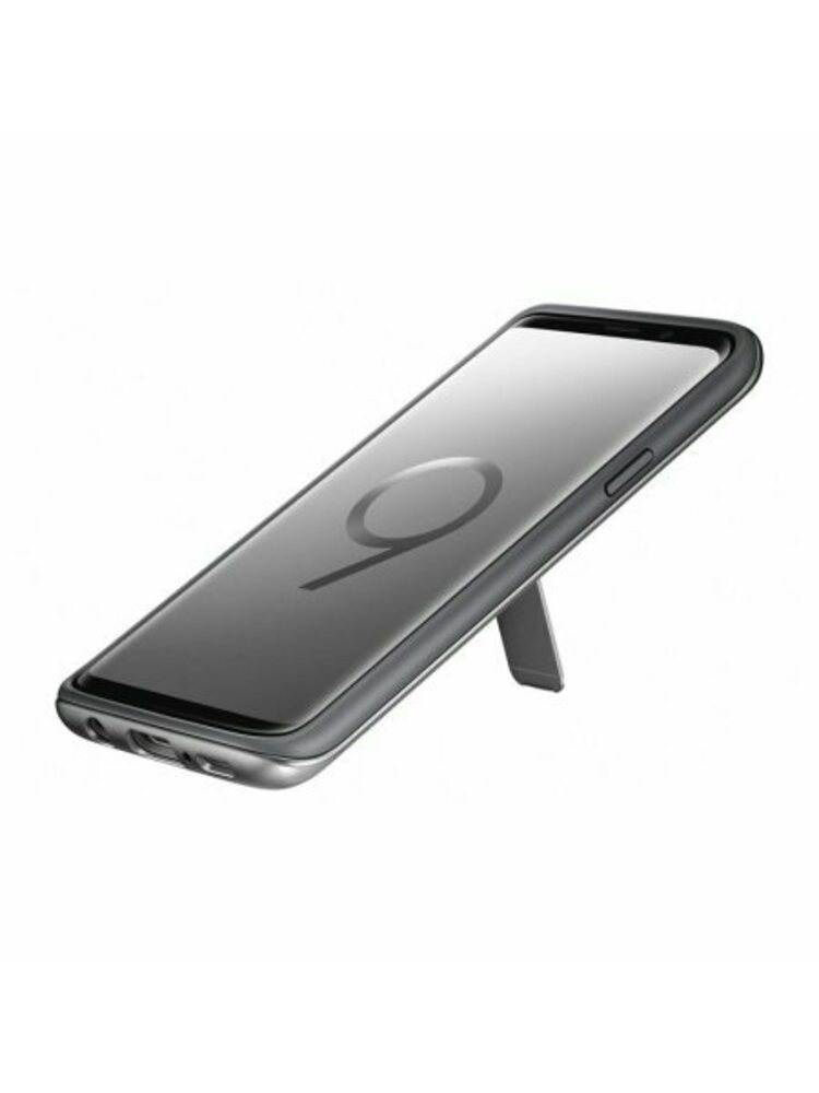 Samsung Galaxy S9 apsauginis stovo dėklas – sidabrinis