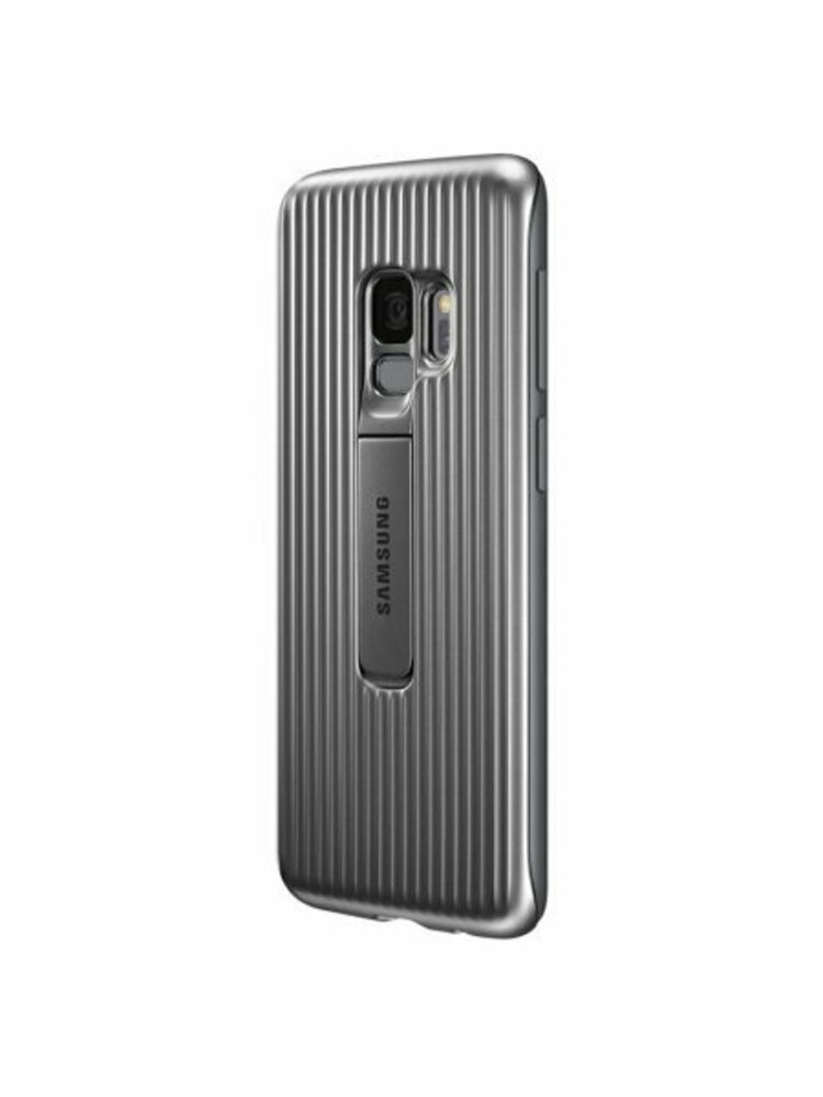 Samsung Galaxy S9 apsauginis stovo dėklas – sidabrinis