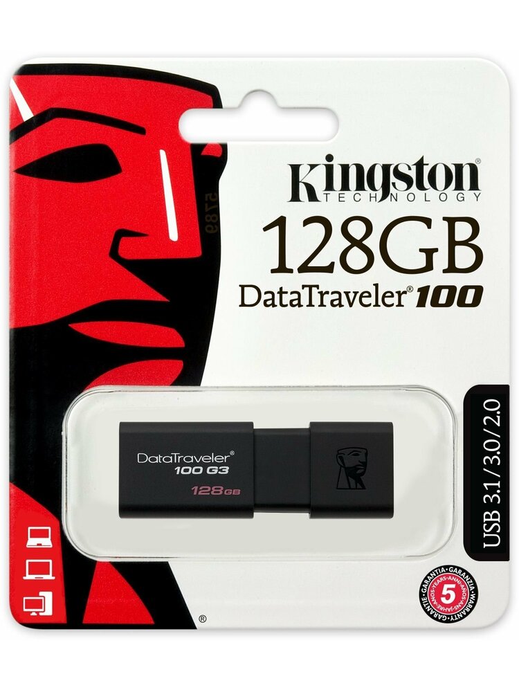 Atmintinė KINGSTON DataTraveler 100 G3 32 GB, USB 3.0