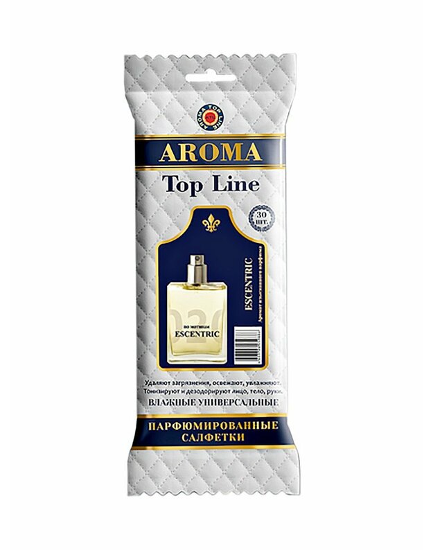 AROMA TOP LINE / Šlapios servetėlės TOP LINE parfumuotos ESCENTRIC №U007 30vnt.