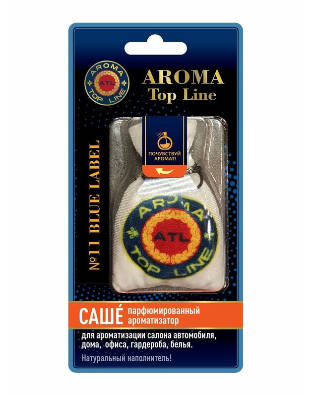 AROMA TOP LINE / paketėlis kvepiantis maišelis Nr. 11 „ Blue Label“  aromatas  Vyrams
