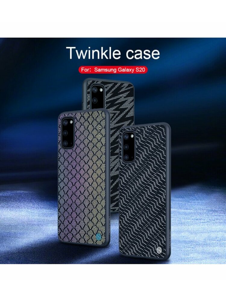Juodas dėklas Samsung Galaxy S20 telefonui "Nillkin Twinkle Hard Case"