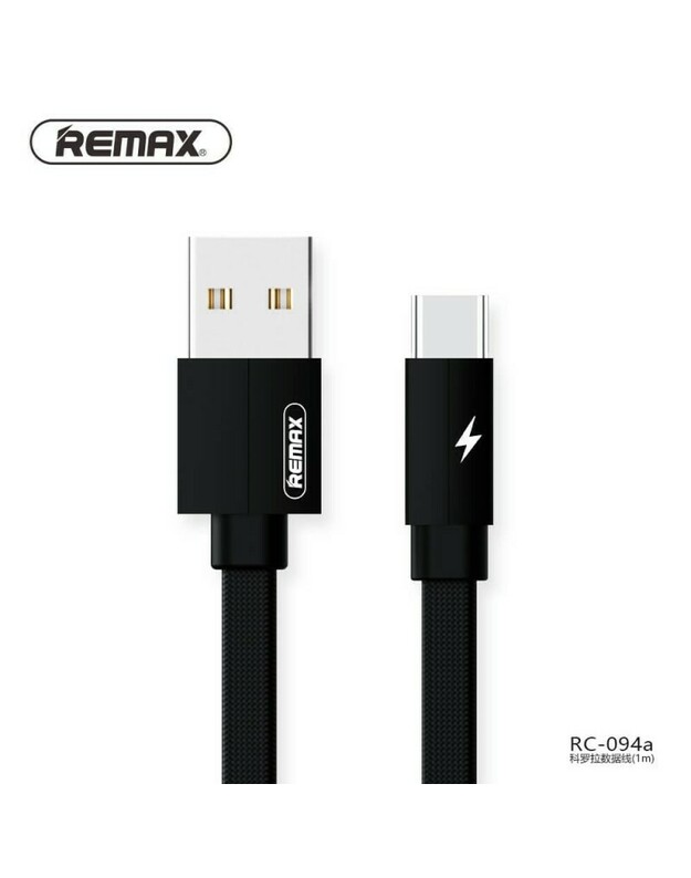 2 metrų laidas Remax USB Type-C Laidas 2.4A RC-094A Kerolla Fabric 