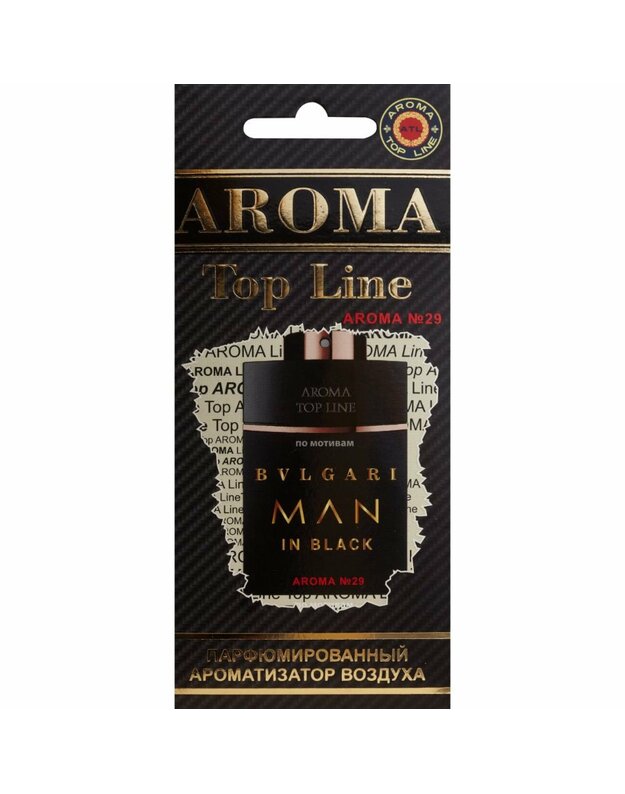 AROMA TOP LINE / kvapnusis kartonas Aromatas Nr. 29 „Bvlgari“ vyras juodos spalvos